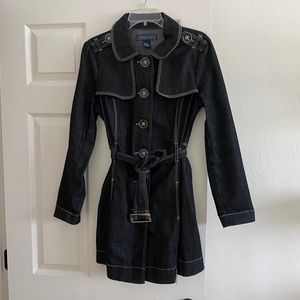Y2K Denim Trench | Baccini | Vintage